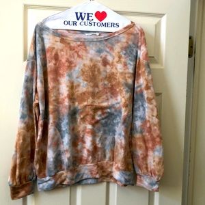 Lush tie dyed fashion sweatshirt